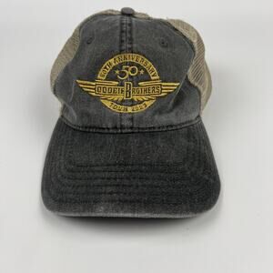 Doobie Brothers 50th Anniversary Tour 2023 Hat Otto Trucker Cap Mesh Black Gray